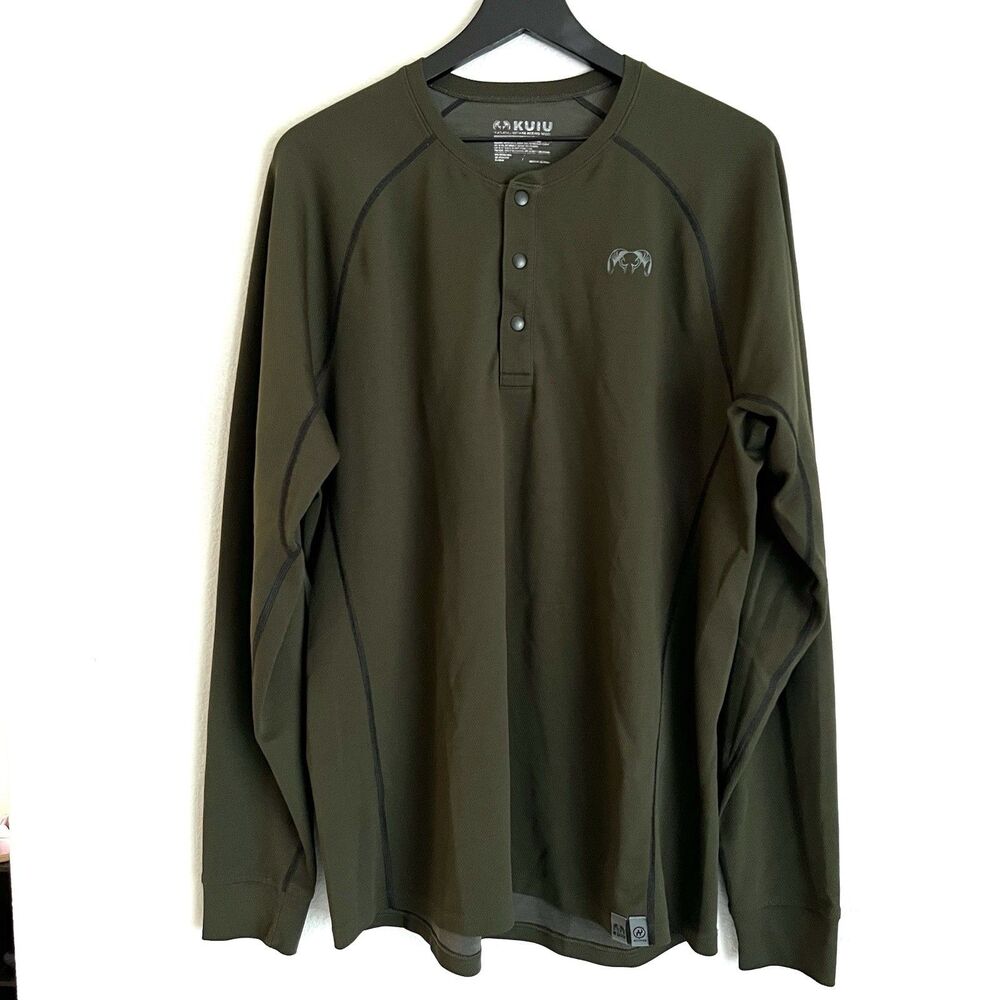 KUIU Pro Merino 200 Henley Mens XL Olive Green